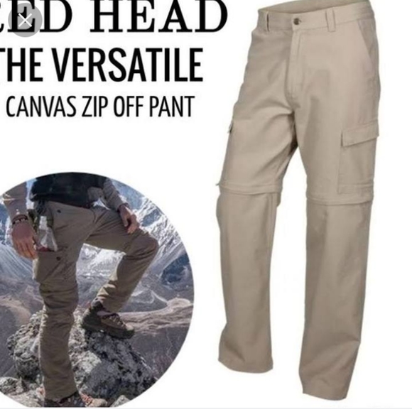 RedHead Other - RedHead The Versatile Canvas Zip Off Pant Size 38x34